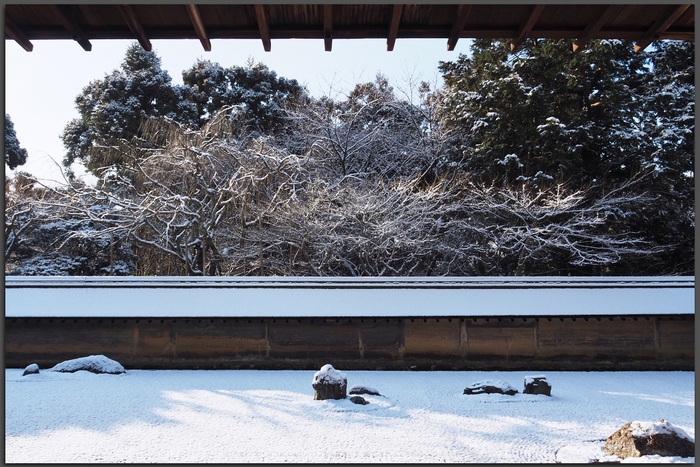 京都雪景色 龍安寺 石庭 2015 ／ OLYMPUS OM-D E-M5 MarkII