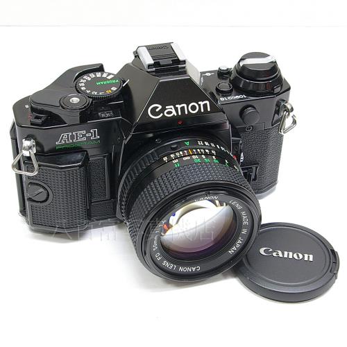 中古 キャノン AE-1 PROGRAM ブラック New FD 50mm F1.4 セット Canon 【中古カメラ】 06688