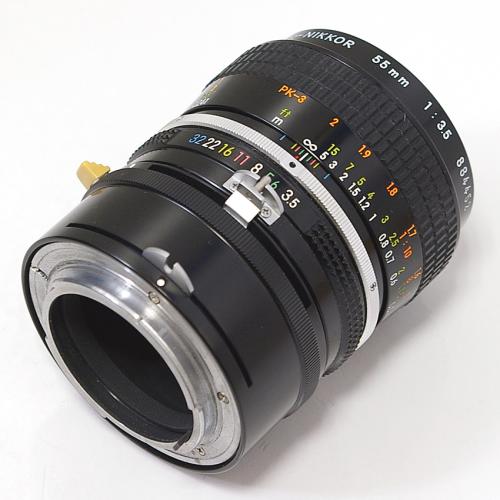 中古 ニコン New Micro-Nikkor 55mm F3.5 PK-3セット Nikon/マイクロニッコール