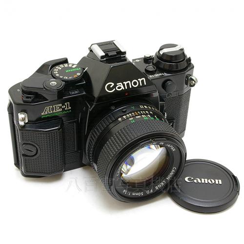 中古 キャノン AE-1 PROGRAM ブラック New FD 50mm F1.4 セット Canon 【中古カメラ】 08161