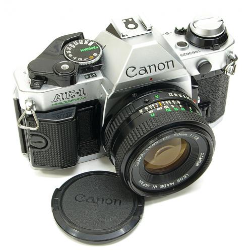 中古 キャノン AE-1 PROGRAM シルバー 50mm F1.8 セット Canon 【中古カメラ】 03764