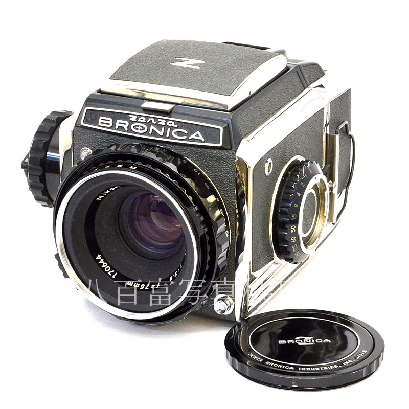 【中古】 ゼンザ ブロニカ S2 シルバー 後期 Nikkor-P 75mm F2.8 セット ZENZA BRONICA 中古フイルムカメラ 49043