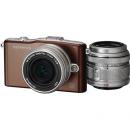 オリンパス OLYMPUS PEN mini E-PM1 ブラウン ツインレンズキット