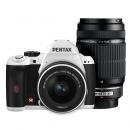 ペンタックス K-r ホワイト ダブルズームキット (グリップ:ブラック) PENTAX 【レギュラーカラー】
