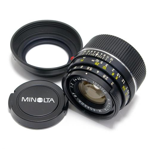 中古 ミノルタ M ROKKOR 40mm F2 ライカMマウント minolta｜カメラのことなら八百富写真機店