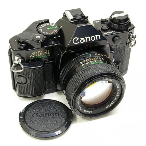 中古 キャノン AE-1 PROGRAM ブラック New FD 50mm F1.4 セット Canon 【中古カメラ】 01981