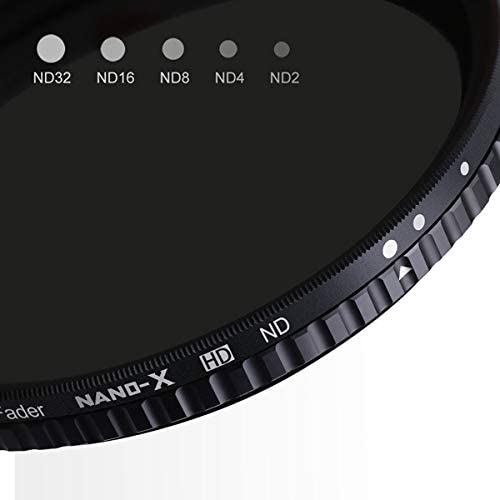 K&F Concept NANO-X バリアブル(可変式)NDフィルター 55mm （Xムラ制御タイプ 減光範囲 ND2 - ND32） KF-55NDX2-32