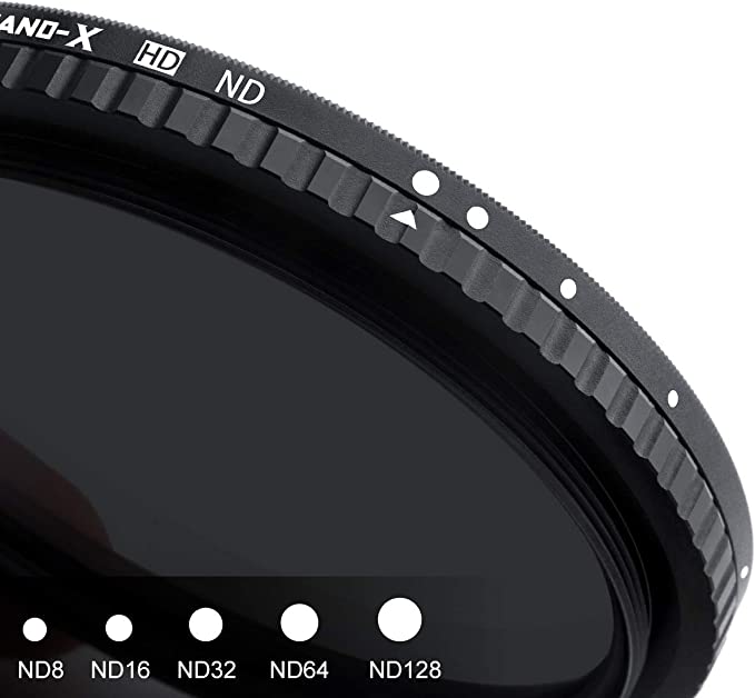 K&F Concept NANO-X バリアブル(可変式)NDフィルター 55mm （Xムラ制御タイプ 減光範囲 ND8 - ND128） KF-55NDX8-128