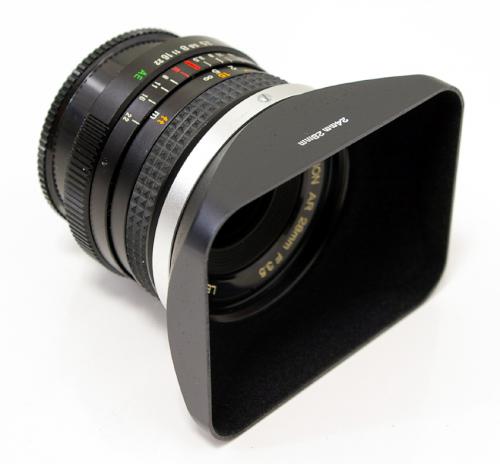 中古 KONICA/コニカ ヘキサノン AR 28mm F3.5 角型フード付