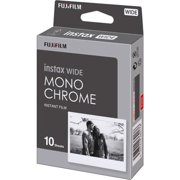 富士フイルム インスタントカラーフィルム instax WIDE モノクローム [10枚入り 1パック]  FUJICOLOR