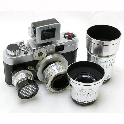 【整備済完動品】ARGUS C44 中古 アーガス C44R 35mm/50mm/100mmセット Argus 【中古カメラ