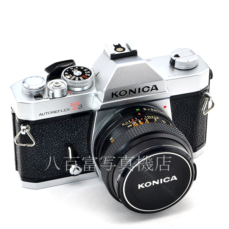 【中古】 コニカ　オートレフレックス New T3 シルバー 50mm F1.4 セット KONICA AUTOREFLEX  中古フイルムカメラ  48890