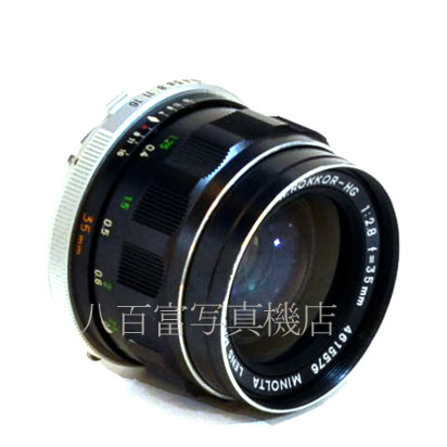 【中古】 ミノルタ MC ROKKOR 35mm F2.8 前期型 金属ローレット minolta ロッコール 中古交換レンズ 42681