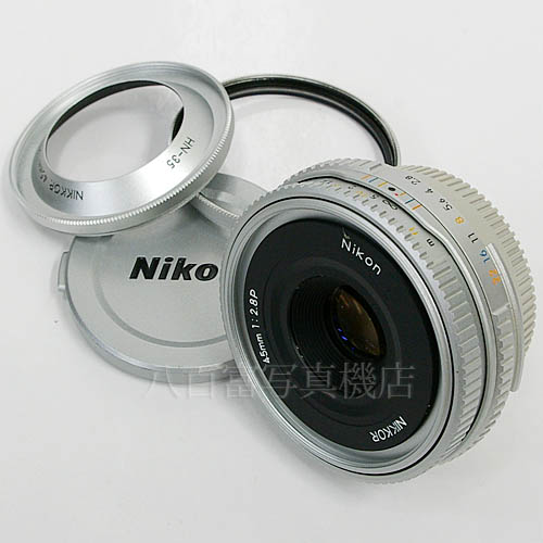 Nikon NIKKOR 45mm f:2.8P 専用フード・キャップ付き（Ai Nikkor