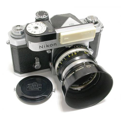 中古 ニコン F アイレベル シルバー 初期型 5cm F2 セット Nikon