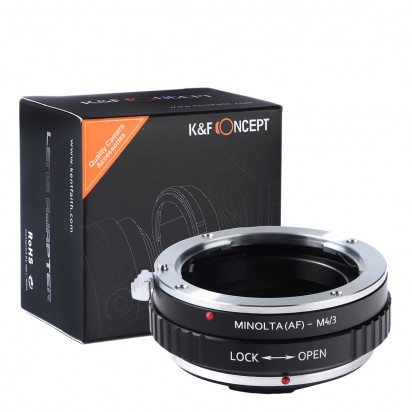 K&F Concept レンズマウントアダプター KF-AAM43 (ソニー(ミノルタ)Aマウントレンズ → マイクロフォーサーズマウント変換)絞りリング付き