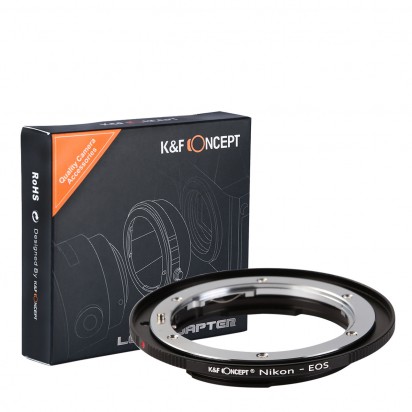 K&F Concept レンズマウントアダプター KF-NFEF (ニコンFマウントレンズ → キャノンEFマウント変換)