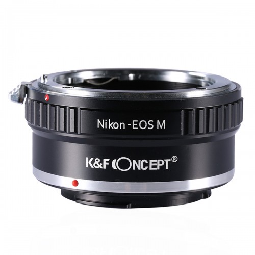 K&F Concept レンズマウントアダプター KF-NFEM (ニコンFマウントレンズ → キャノンEF-Mマウント変換)