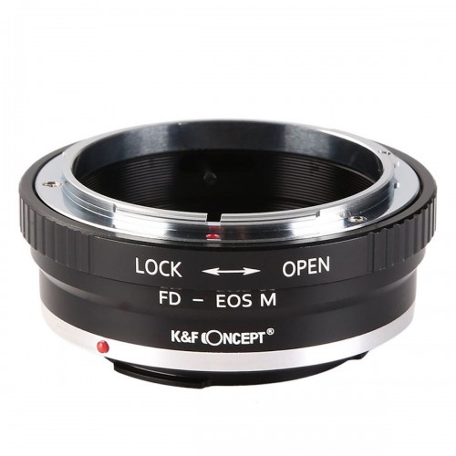 K&F Concept レンズマウントアダプター KF-FDEM (キャノンFDマウントレンズ → キャノンEF-Mマウント変換)絞りリング付き