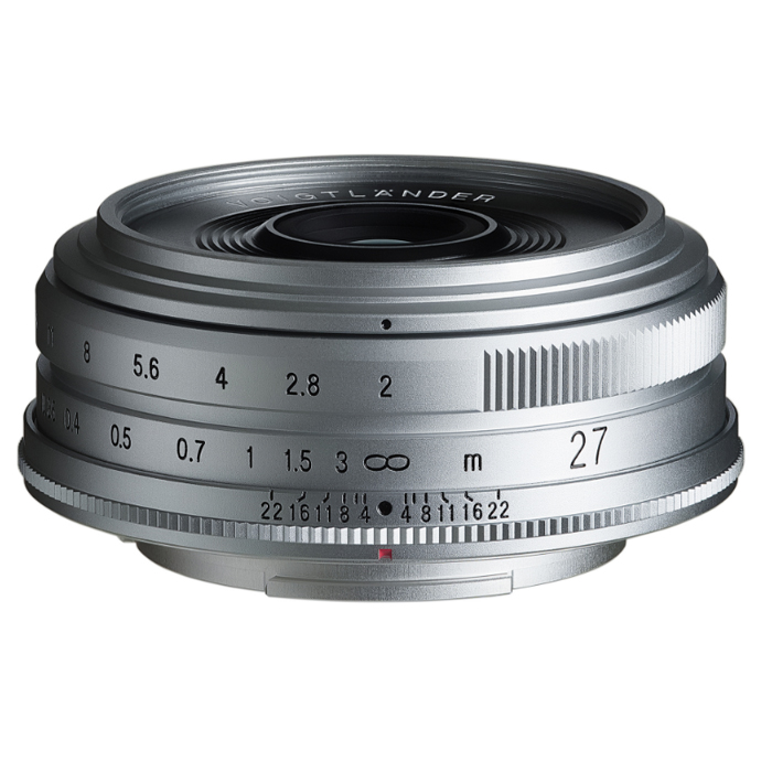 FUJI X-Mount / フォクトレンダー Voigtlander ウルトロン ULTRON 27mm F2 シルバー / 標準レンズ ミラーレス専用 / フジXマウント用