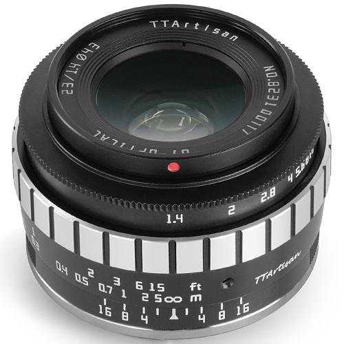 銘匠光学 TTArtisan 23mm f1.4 C ブラック×シルバー 〔フジフイルムX用〕 単焦点レンズ