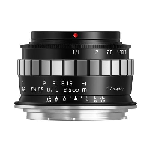 銘匠光学 TTArtisan 23mm f1.4 C ブラック×シルバー 〔キヤノンRF用〕 単焦点レンズ