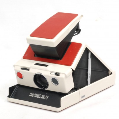 【中古】 ポラロイド SX-70 LAND CAMERA MODEL 2 ホワイト/レッド  Polaroid 中古インスタントカメラ 43487