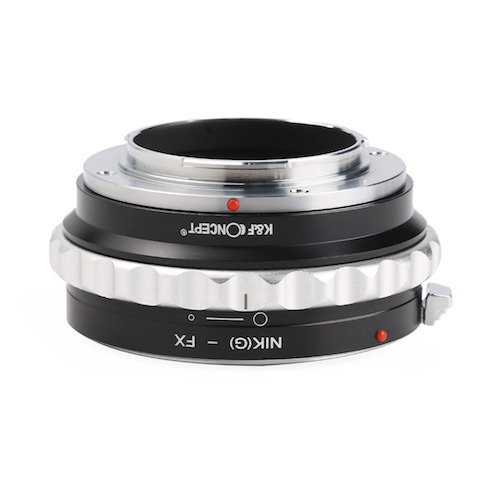 K&F Concept レンズマウントアダプター KF-NGX2(ニコンFマウント[Gタイプ対応]レンズ → 富士フイルムXマウント変換)絞りリング付き-image