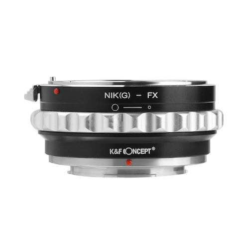 K&F Concept レンズマウントアダプター KF-NGX2(ニコンFマウント[Gタイプ対応]レンズ → 富士フイルムXマウント変換)絞りリング付き