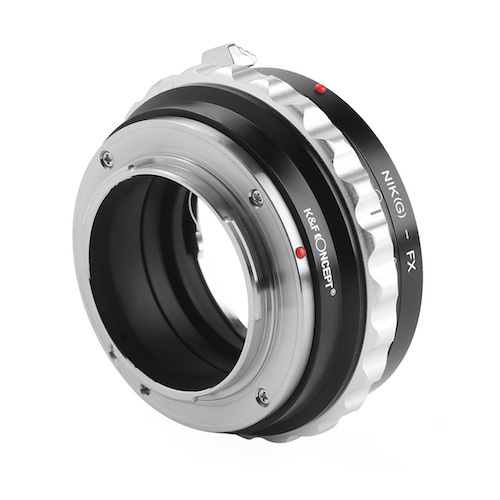 K&F Concept レンズマウントアダプター KF-NGX2(ニコンFマウント[Gタイプ対応]レンズ → 富士フイルムXマウント変換)絞りリング付き