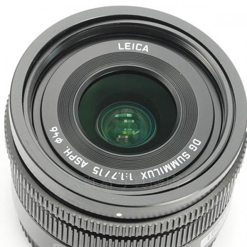 中古レンズ パナソニック LEICA DG SUMMILUX 15mm F1.7 ASPH ブラック [マイクロフォーサーズ用]　Panasonic ズミルックス H-X015-K 16532