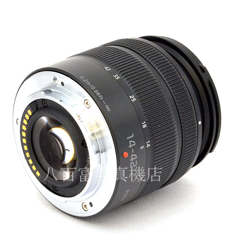 【中古】 パナソニック LUMIX G VARIO 14-42mm/F3.5-5.6 II ASPH./MEGA O.I.S. ブラック Panasonic 中古交換レンズ 48089