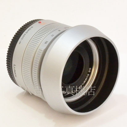 【中古】  パナソニック LEICA DG SUMMILUX 15mm F1.7 ASPH シルバー マイクロフォーサーズ用 Panasonic ズミルックス  中古レンズ 44004