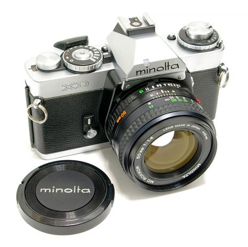 中古 ミノルタ XD シルバー 前期モデル 50mm F1.4 セット minolta