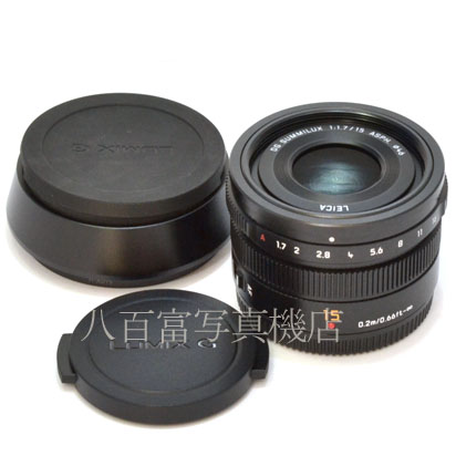 【中古】 パナソニック LEICA DG SUMMILUX 15mm F1.7 ASPH ブラック マイクロフォーサーズ用 Panasonic ズミルックス 中古交換レンズ 44076