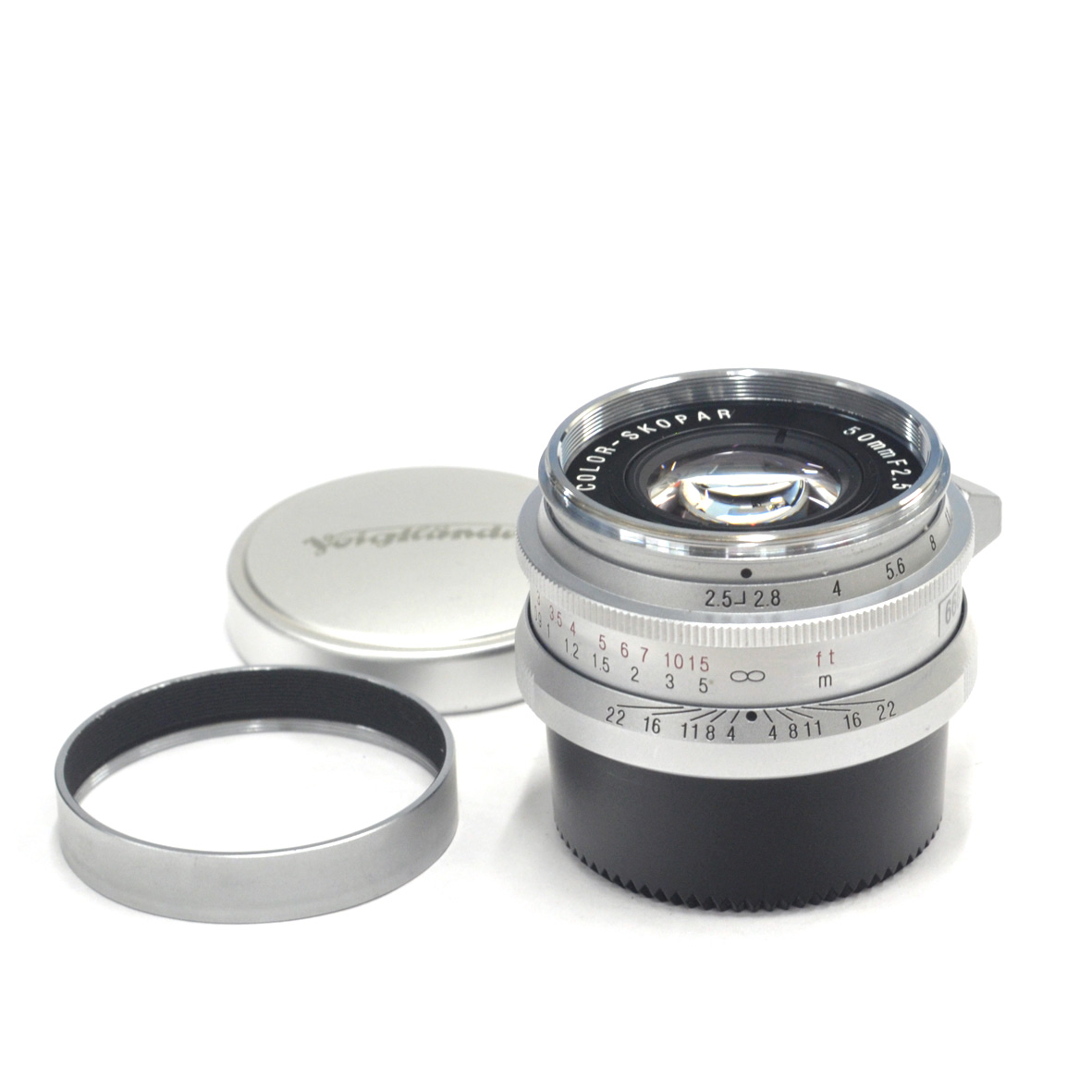 【中古】 フォクトレンダー カラースコパー 50mm F2.5 シルバー ライカL39スクリューマウント Voigtlander  COLOR-SKOPAR 中古交換レンズ 66850
