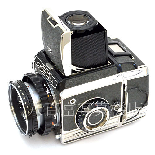 【中古】 ゼンザ ブロニカ S2 シルバー 前期 Nikkor-P 75mm F2.8 セット ZENZA BRONICA 中古フイルムカメラ 40975