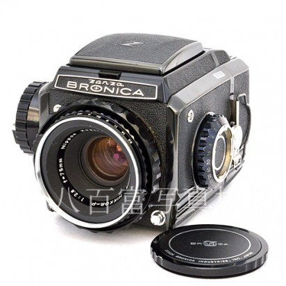 【中古】 ゼンザ ブロニカ S2 ブラック 前期 Nikkor-P 75mm F2.8 セット ZENZA BRONICA 中古フイルムカメラ 30792