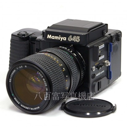 【中古】 マミヤ 645スーパー ウエストレベルファインダー 55-110mm F4.5Nセット Mamiya 中古カメラ 27974