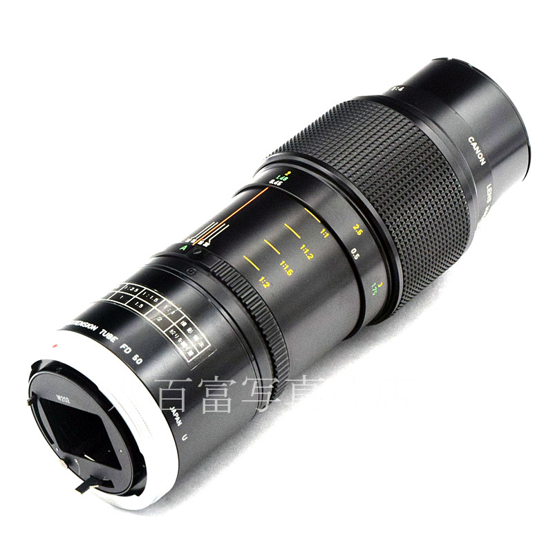 中古】 キャノン New FD MACRO 100mm F4 等倍リング セット Canon 中古