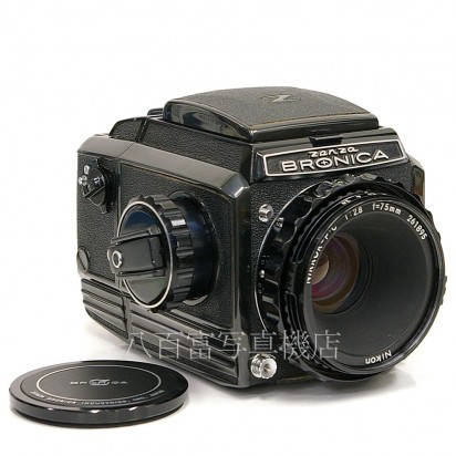 【中古】 ゼンザ ブロニカ S2A ブラック Nikkor 75mm F2.8 セット ZENZA BRONICA 中古カメラ 22445