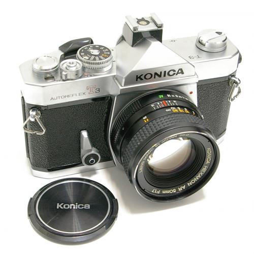 販売済み 中古 コニカ AUTOREFLEX T3 シルバー 50mm F1.7 レンズセット KONICA