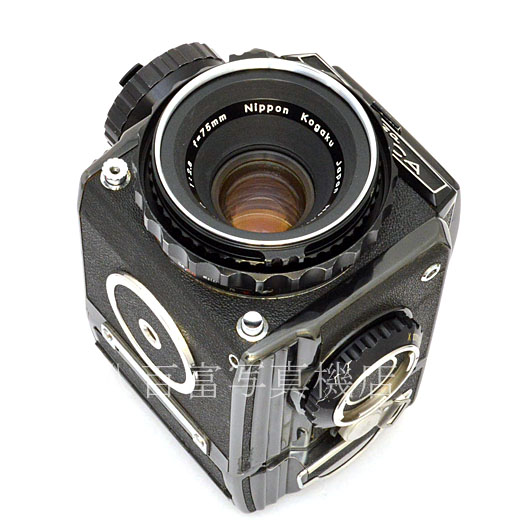 【中古】 ゼンザ ブロニカ S2 ブラック 前期 Nikkor-P 75mm F2.8 セット ZENZA BRONICA 中古フイルムカメラ 48554
