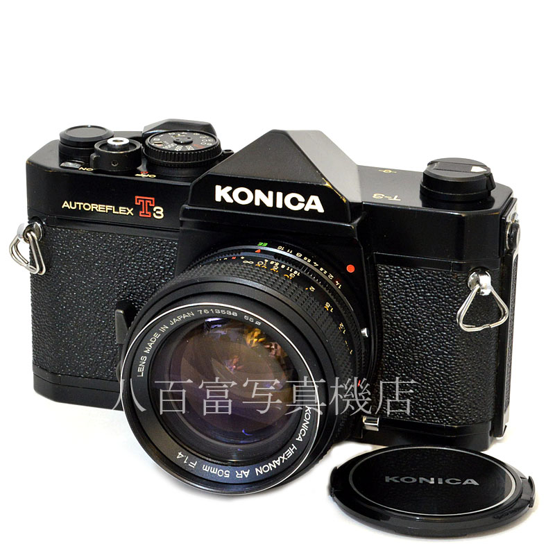 【中古】 コニカ　オートレフレックス T3 ブラック 50mm F1.4 セット KONICA AUTOREFLEX  中古フイルムカメラ　47764