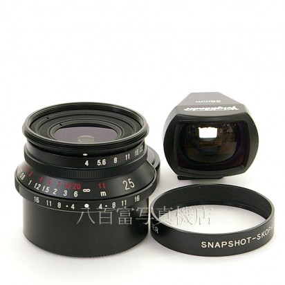 【中古】 フォクトレンダー SNAP SHOT-SKOPAR 25mm F4 ブラック ライカLマウント Voigtländer スナップショット スコパー 中古レンズ 23013