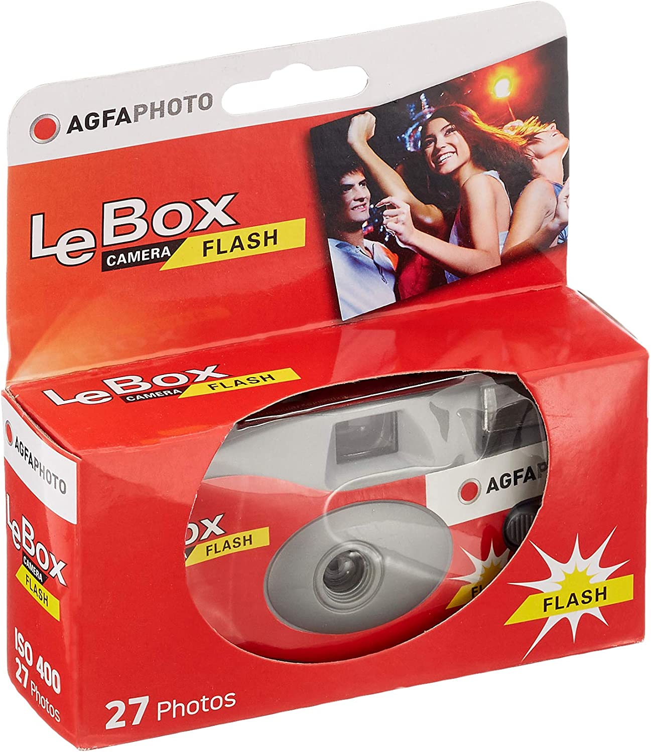 アグファ LeBox  400-27枚撮り フラッシュ付き　レンズ付　フィルムカメラ   Agfa