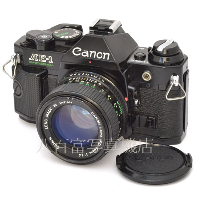 【中古】 キヤノン AE-1 プログラム ブラック NFD 50mm F1.4 セット Canon AE-1 PROGRAM 中古フイルムカメラ 38424