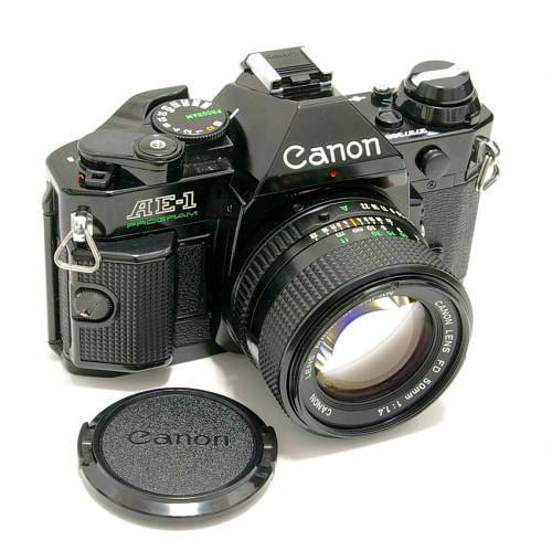 中古 キャノン AE-1 PROGRAM ブラック New FD 50mm F1.4 セット Canon