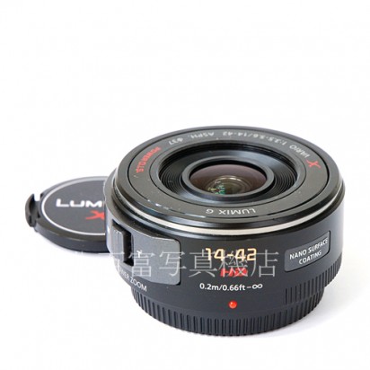 【中古】 パナソニック LUMIX G X バリオ 14-42mm F3.5-5.6 ブラック 中古レンズ 39295