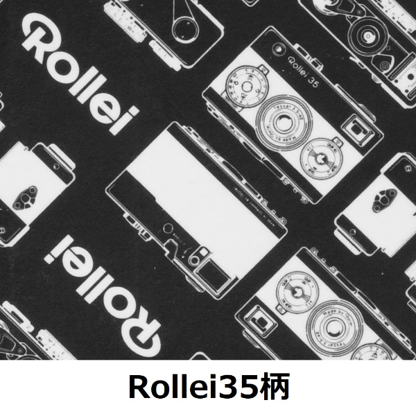 ローライ Rollei35柄ピタット！くっつくカメラクロス 48×48cm ［RL-012L-BK］ Rollei